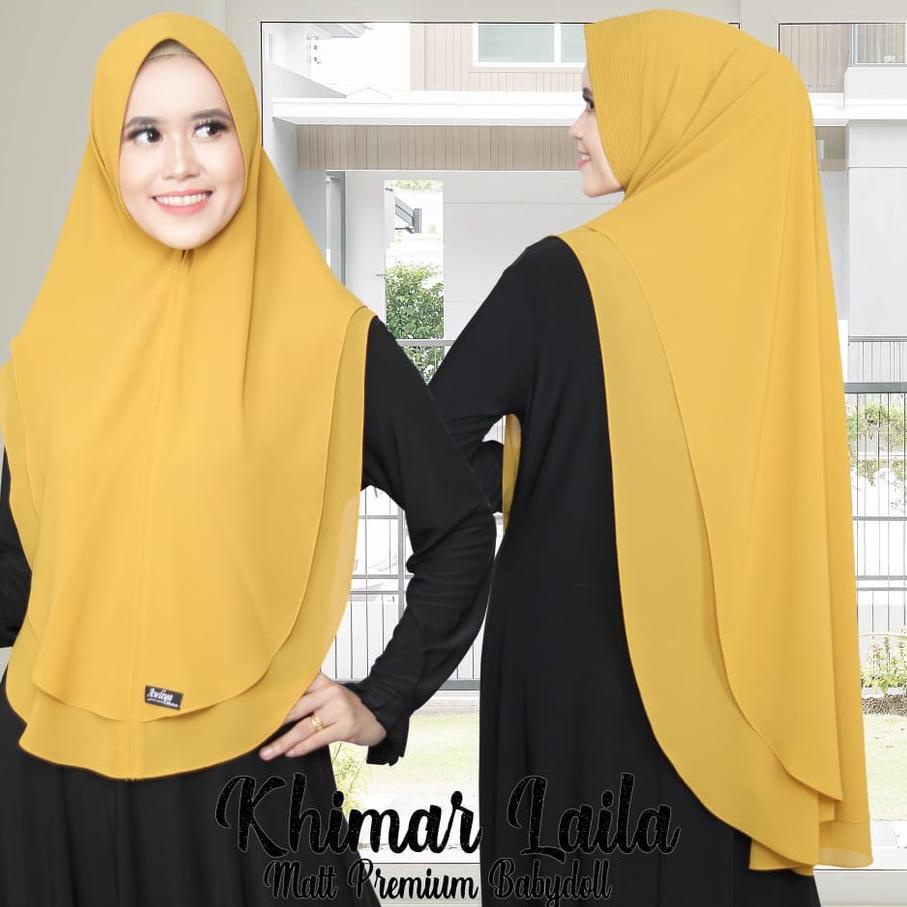 Kualitas Dijamin KHIMAR LAILA JUMBO ORIGINAL ALIYAR BY AWLIYA HIJAB BAHAN BABYDOLL PREMIUM/ ♚nbc✰