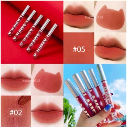 LAMEILA Matte Lipstick Liquid Korean Lipstik Lip Glaze Korean Lip Cream Lip Gloss Waterproof LA055