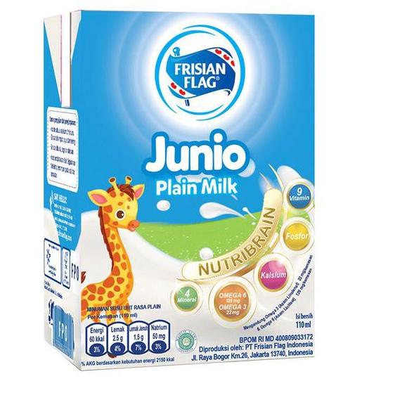 ➩ Frisian Flag Junio Susu UHT Plain 36 x 110 mL ◄