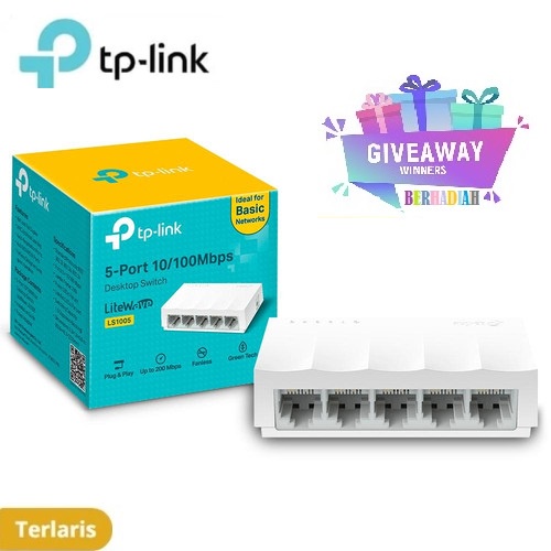 TPLink LS1005 Switch HUB Desktop 5 Port 10/100Mbps TP-Link LS-1005 M6