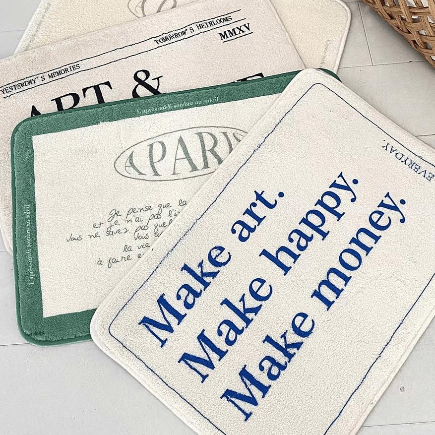 ➯ Aesthetic Floor Mat/Keset Kaki Estetik/Keset Anti Slip/Keset Dekorasi Rumah/Carpet Floor Mat/Keset