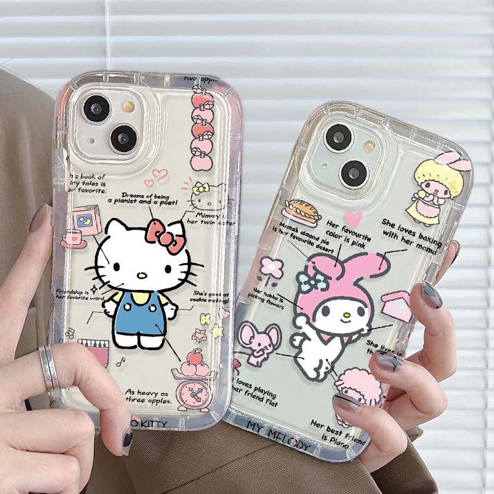 IPHONE Casing Ponsel Transparan Pasangan Lucu Kompatibel Untuk Iphone14 13 11 12 Pro XS Max X XR 78 Plus Casing Lembut TPU Silikon Shockproof Cover