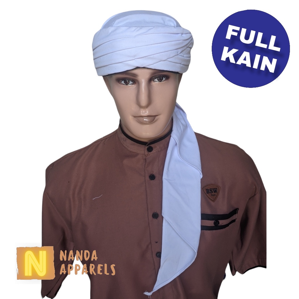 IMAMAH FULL KAIN praktis permanen siap pakai premium quality praktis premium peci habib premium qual