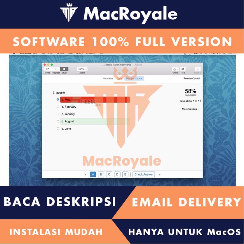 [MacOS] Flashcard Hero Full Version Lifetime Full Garansi