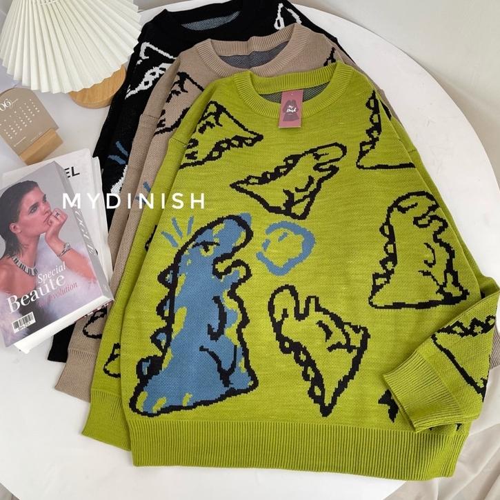 ♫ Dino Oversize Sweater Rajut Terbaru ➱