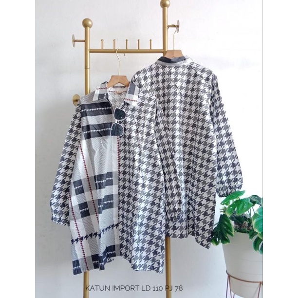 ATASAN KATUN IMPORT LD 110 / ATASAN WANITA / KEMEJA KEKINIAN / KEMEJA MURAH / OOTD HIJAB / OOTD VIRA
