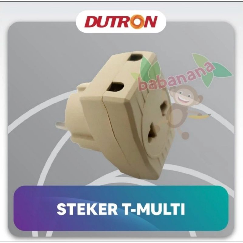 Dutron T cabang 3 kecil colokan listrik stop kontak adaptor SNI