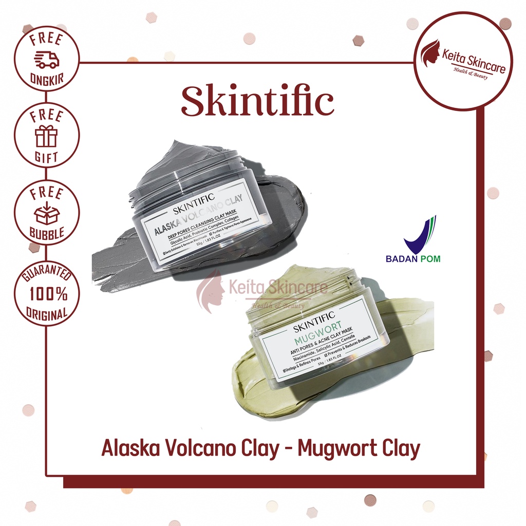 SKINTIFIC Mugwort Mask Acne Clay Mask SKINTIFIC Alaska Volcano Clay Mask