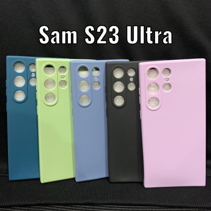 Softcase Samsung S23 S23+ S23 Ultra Silicone Logo Liquid Square Colors