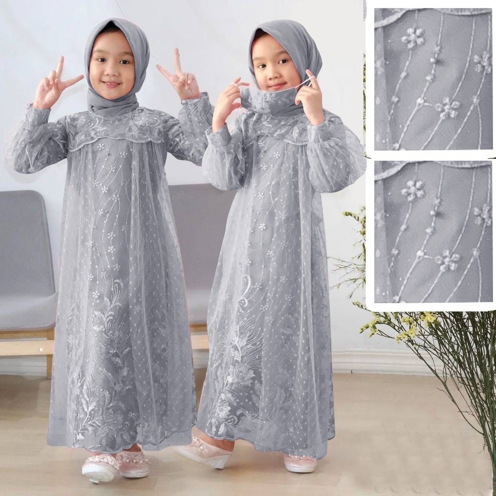 DRES LIANA KID 3-13 TAHUN/GAMIS ANAK TILE MUTIARA REAL PICT FRE MASKER GOOD QUALITY