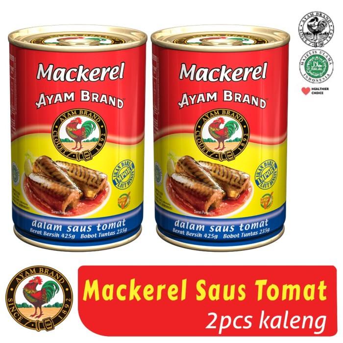 

Mackerel Kaleng Saus Tomat Ayam Brand 425Gr Isi 2 Pcs 075
