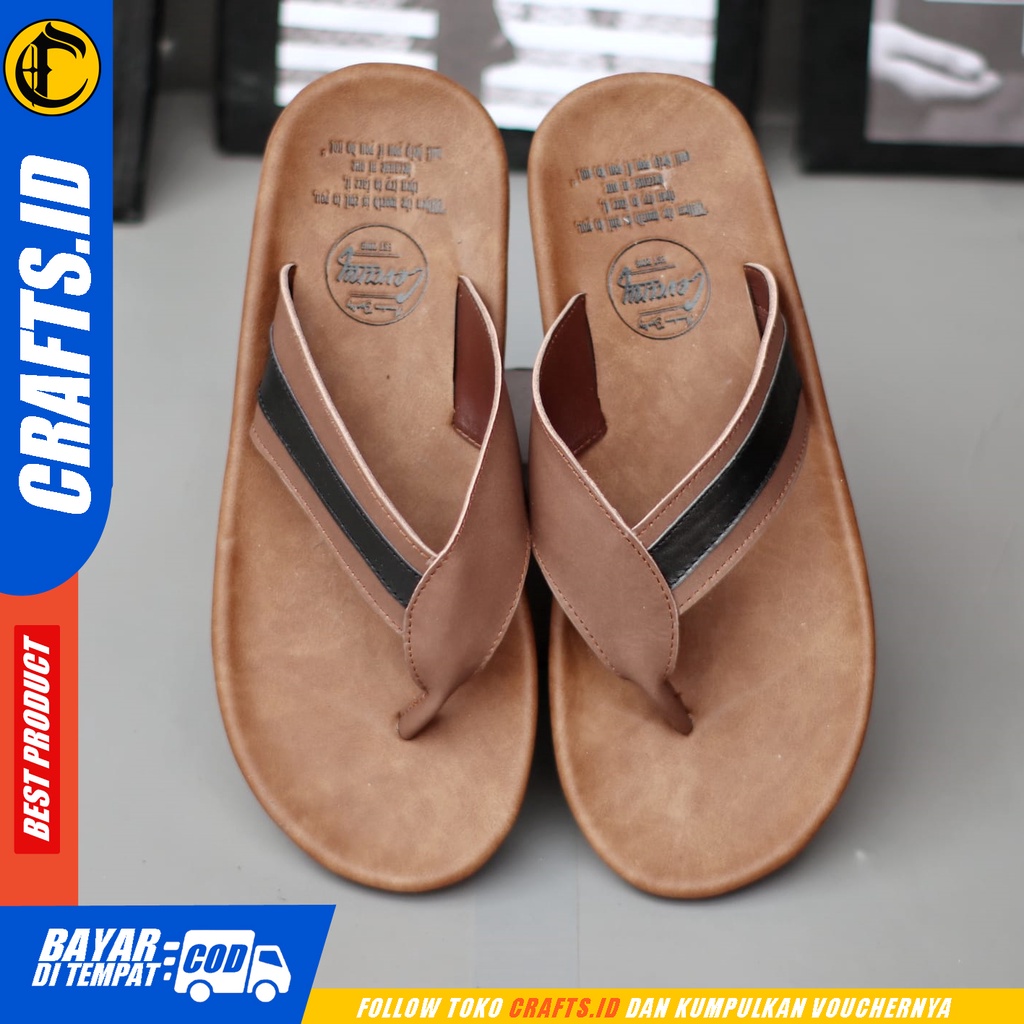 Sandal Jepit Kulit Asli Pria Crafts Wiros