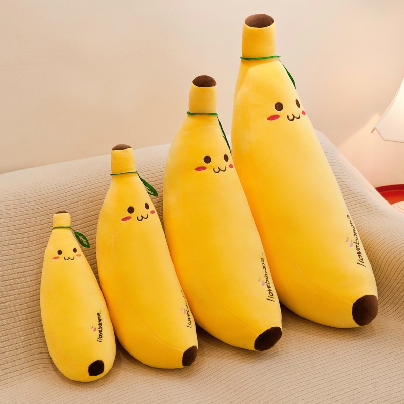 Ornamen Hadiah Anak Bantal Boneka Plush Pisang Lembut Untuk Dekorasi Ulang Tahun