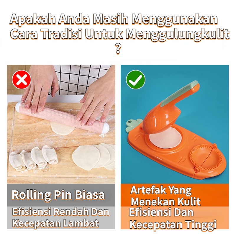 【COD】Alat Press Kulit Pangsit Manual DIY /Cetakan Press Adonan Pangsit 4 IN 1 Mudah Digunakan