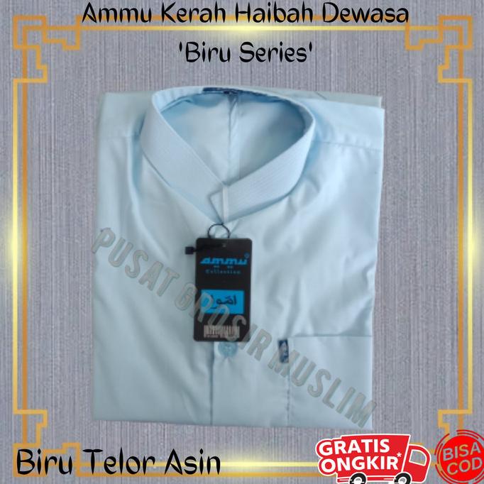 Baju Koko Ammu Dewasa Biru Telur Asin Termurah