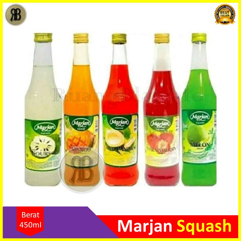 

Marjan squash 450ml ALL VARIAN / marjan squash mangga / marjan squash nanas / marjan squash orange / marjan squash coco pandan