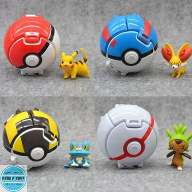 MAINAN BOLA POKEMON LEMPAR UKURAN BESAR MAINAN BOLA ACTION FIGURE KARAKTER POKEMON