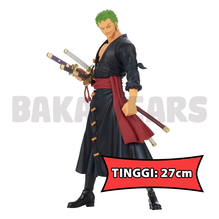 Figure Pajangan Anime One Piece: Roronoa Zorro 27 cm (Bakawears)