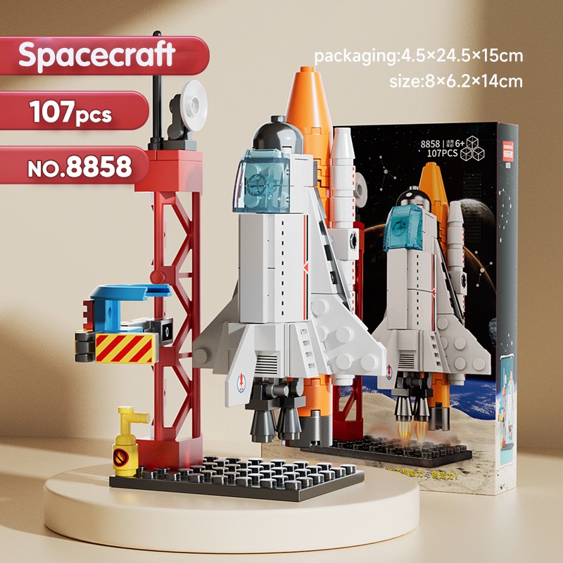 Mainan Blok Bangunan Mobil Roket Space Shuttle Hadiah