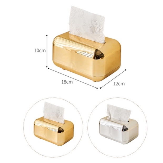 【COD】Tempat Tisyu Mewah/Tempat Tisu Gold Mewah/Tissue Box Gold/Mewah Kotak Tisu/Tempat Tisyu Mobil/Tempat Tissue Emas