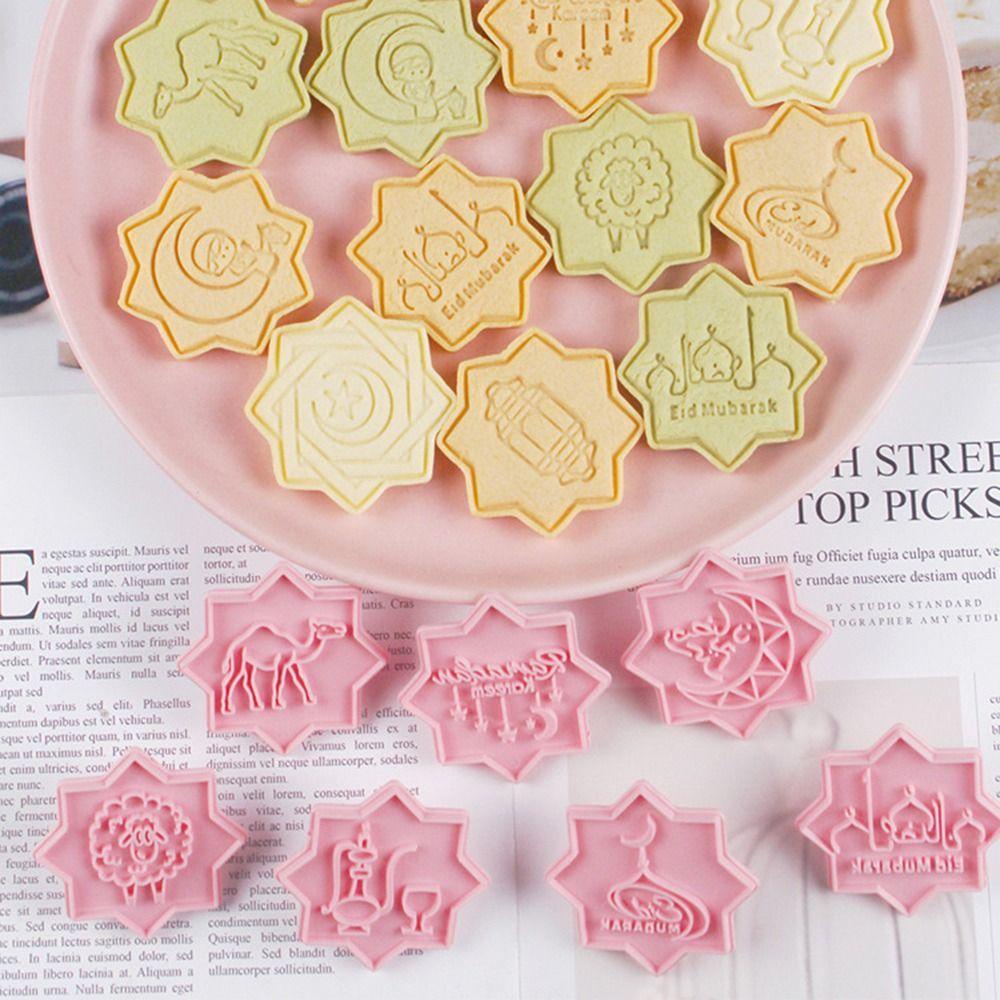 TOP 10pcs /set Kue Kering Eid Mubarak Dekorasi Ramadhan Mubarak Islam Muslim Festival Cookie Cutter