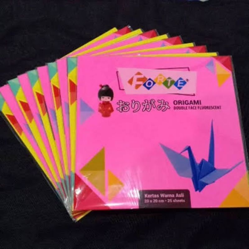 

ISI 25 PCS KERTAS ORIGAMI FORTE / KERTAS ORIGAMI BOLAK BALIK