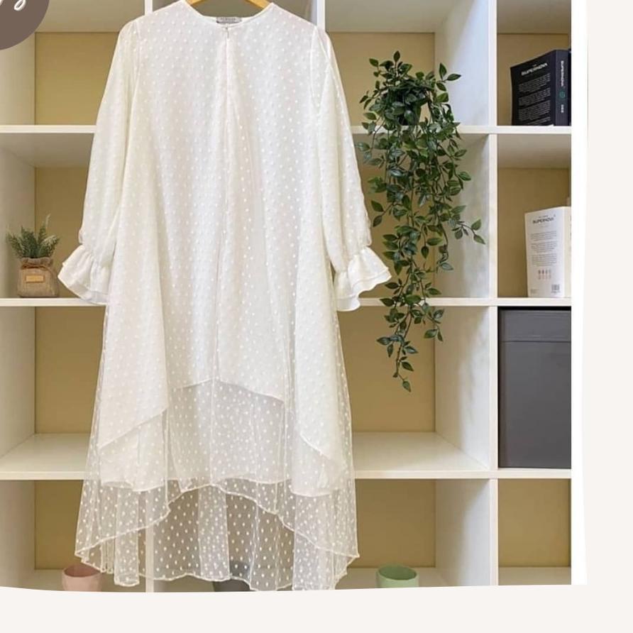 Restock Azahira Tunik tile dot pesta, baju pesta wanita muslim, atasan tunik kondangan wanita, tunik