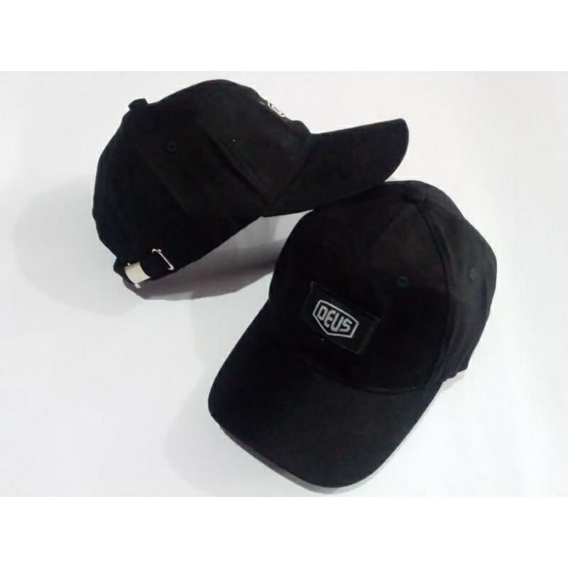 Topi distro ORI/ original/ cakop / keren abis / polocup / baseball polos hitam bahan cotton