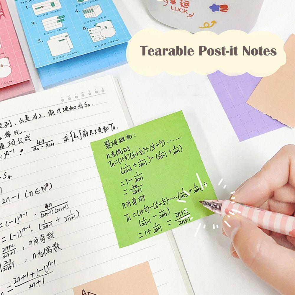 Mxbeauty Tearable Posted It Sticky Notes Kreatif 7warna Keypoints Tag Label Bookmark Tagging Stiker Label Baca Index Memo Pad