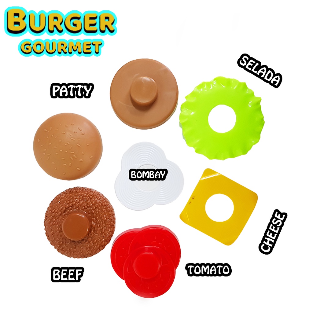 Mainan Anak Burger Gourmet / Mainan Edukasi Anak Ring Donat TERMURAH!!! ( YJ.LF28 ) jsp