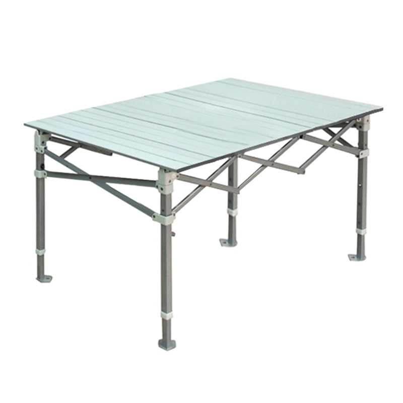 Portable Folding Camping Table P156 x L55 x T76/106 [Silver] [ Height adjustable]