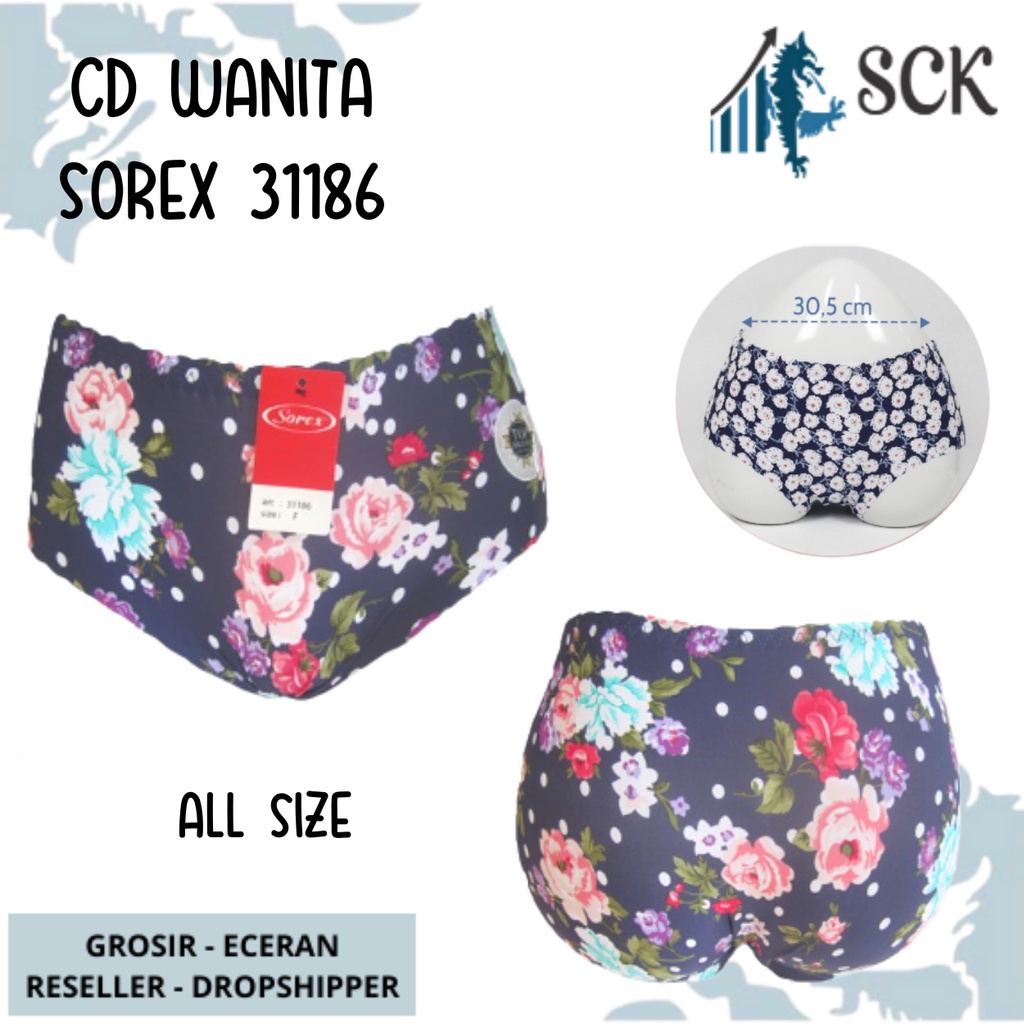 CD Wanita SOREX 31186 Tanpa Jahitan Seamless Tanpa Jahit Motif / Pakaian Dalam Wanita - sckmenwear GROSIR