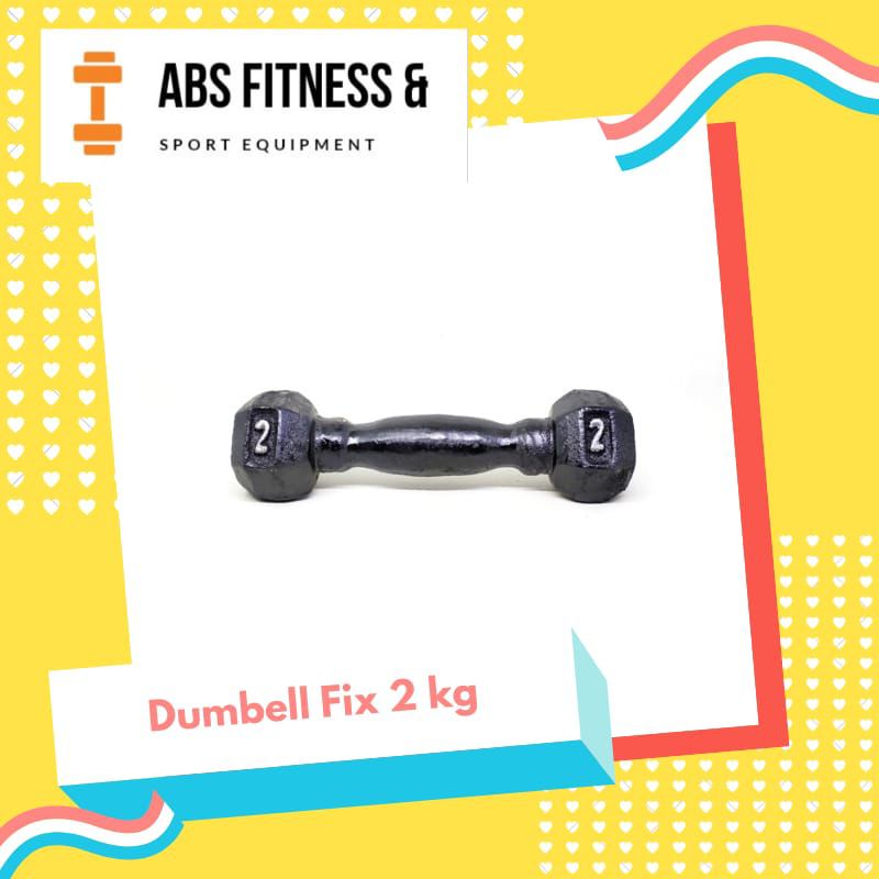 DUMBELL 2KG FULL BESI DUMBELL HEXAGONAL 2KG SIAP KIRIM
