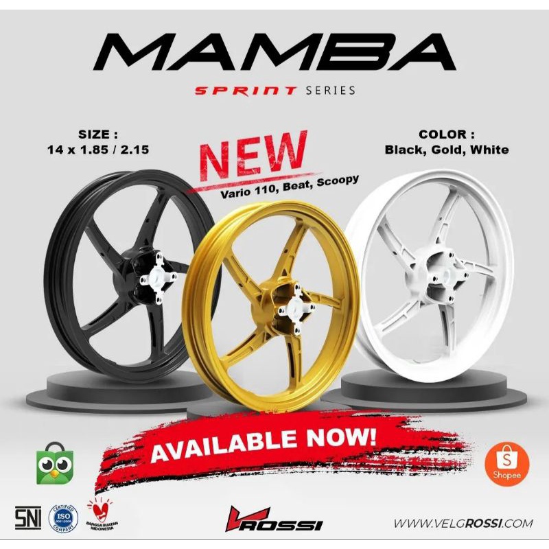 velg vrossi mamba matic honda vario 110 beat scoopy ring 14 model oz