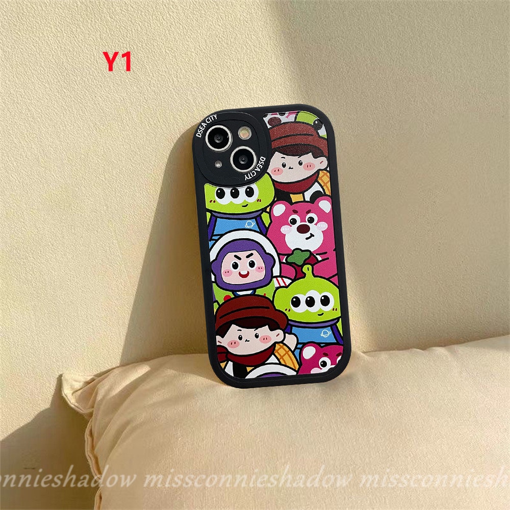 IPHONE Casing Ponsel Losto Kartun Disney Toy Story Buzz Lightyear Kompatibel Untuk Iphone11 13 12 14 Pro MAX XR 6 6s 7 8 14 Plus X XS MAX SE 2020 Cute Winnie the Pooh Soft TPU Cover