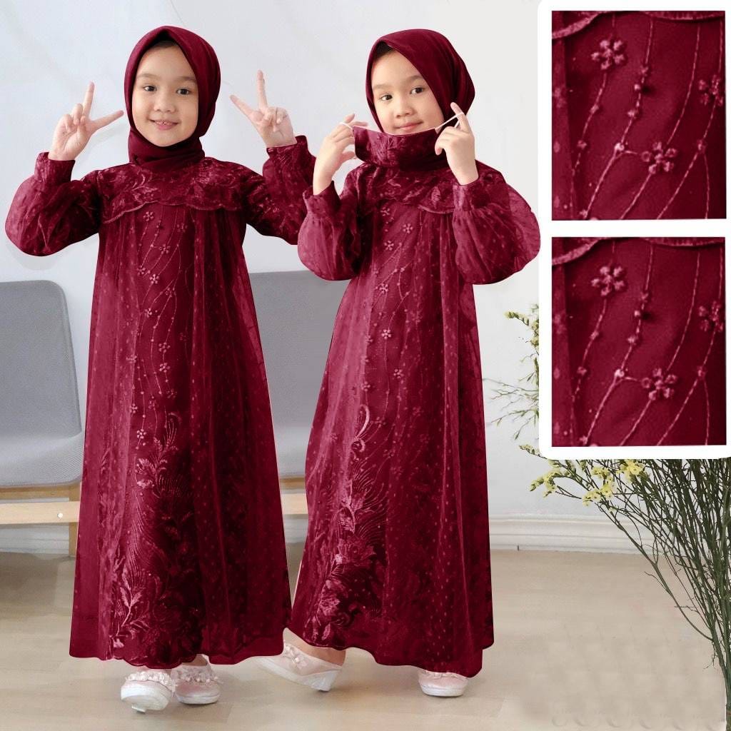 MX LIANA KID 3-4 THN 5-6 THN -7-8 THN 9-10 TH -11-13 THN DRESS ANAK GAMIS ANAK FRE MASKER GOOD QUALITY