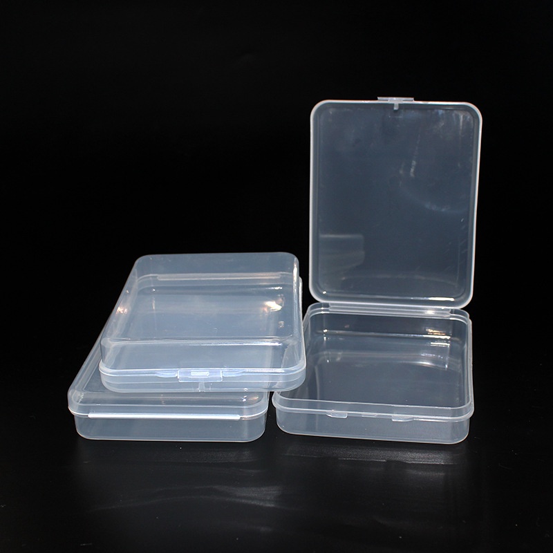 Clamshell Keranjang Penyimpanan Serba Serbi Mini Desktop Storage Box Container Transparan Desktop Kosmetik Perhiasan Alat Tulis Rumah Kantor Aneka Organizer Plastik