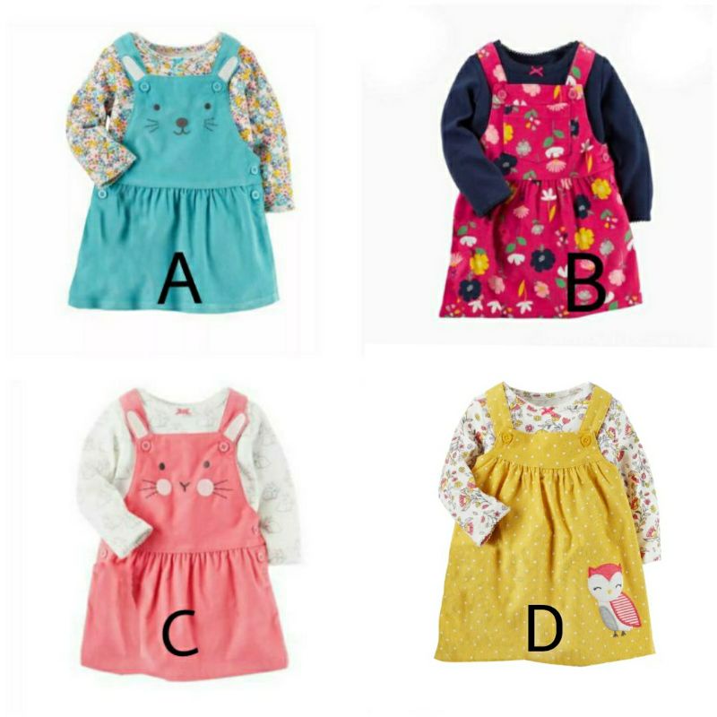 Original Overall Dress Set /Dress Anak/Gaun Anak