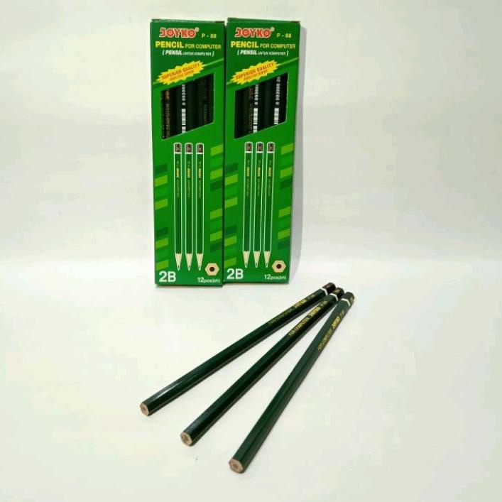 

S33 SELUSIN ( 12 PCS ) Pensil 2B Raut Joyko P-88 Pensil 2B Joyko P - 88 PALING BAGUS ザ
