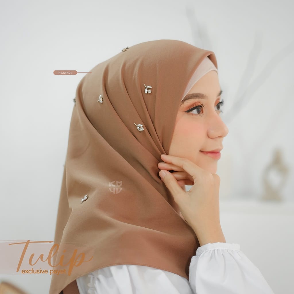 RAYYA SQUARE - HIJAB VOAL PAYET PESTA KONDANGAN - Azmya Hijab VOAL MIRACLE LASERCUT