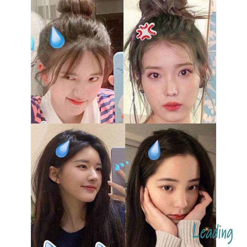 FerenHongXia Klip Jepit Rambut Wanita Emoji Hairpin Kartun Emoji Lucu Motif Desain Hair