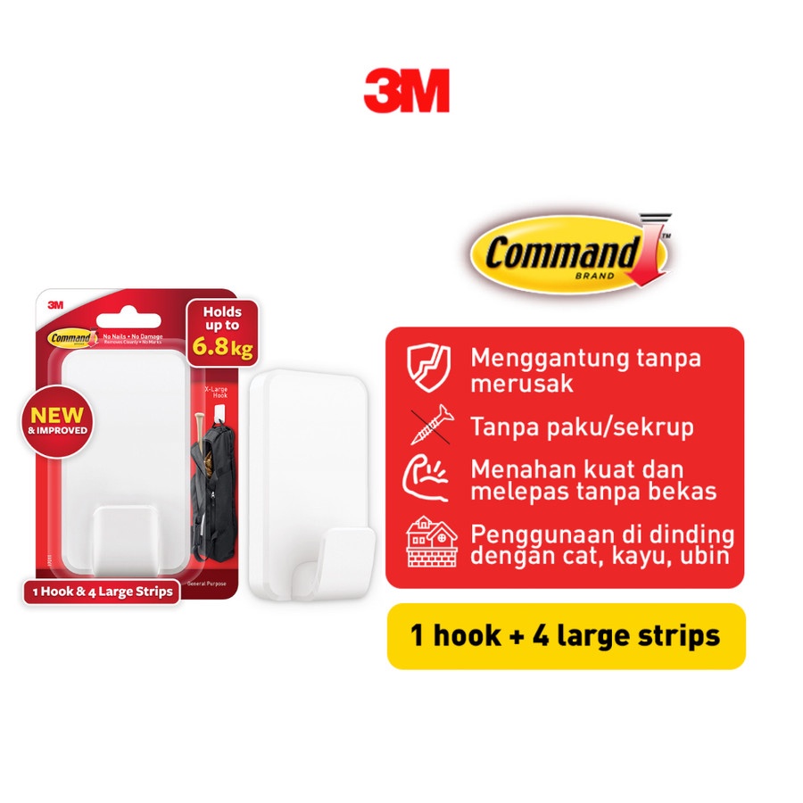 Ktmstore Command hook 3M Gantungan Serbaguna Mega Utility Hook 17011