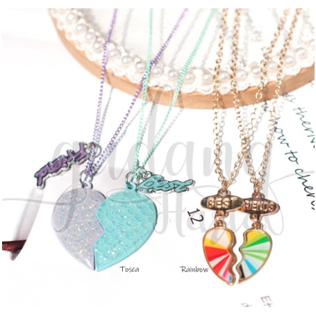 (|U-PA|)♚→ Kalung BFF Best Friend Heart Magnet Lucu Kalung Couple Hati Imut GH 204106 terviral