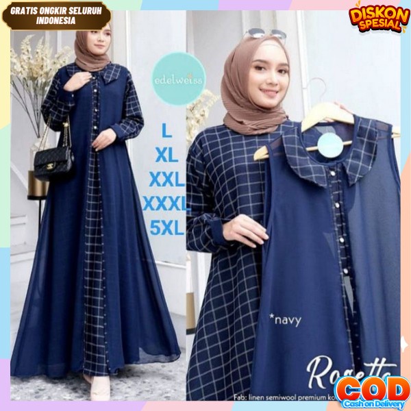 Gmis Terbaru 2023 Dress Muslimah Dres Syar'I Jumbo Games Kondangan Mewah Bsju Syari Murah Ghamis Rem