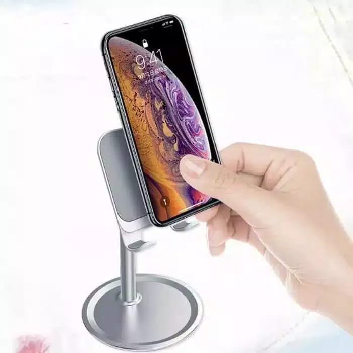 Holder HP Meja Desktop / Standing Phone Holder Metal Dudukan Hp Di Meja - K1