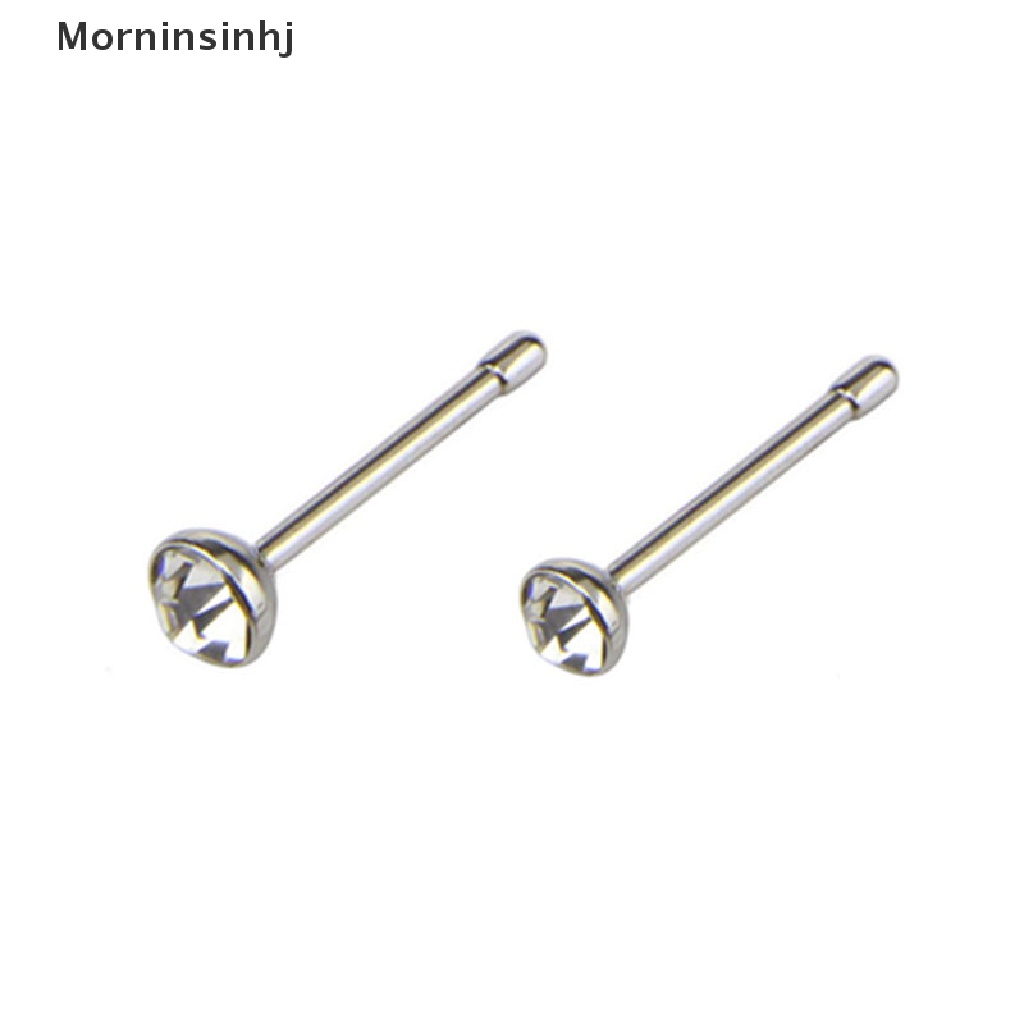 Mornin 21Pcs/Set Cincin Hoop Hidung Kristal Tulang Bar Pin Tulang Rawan Studs Perhiasan id