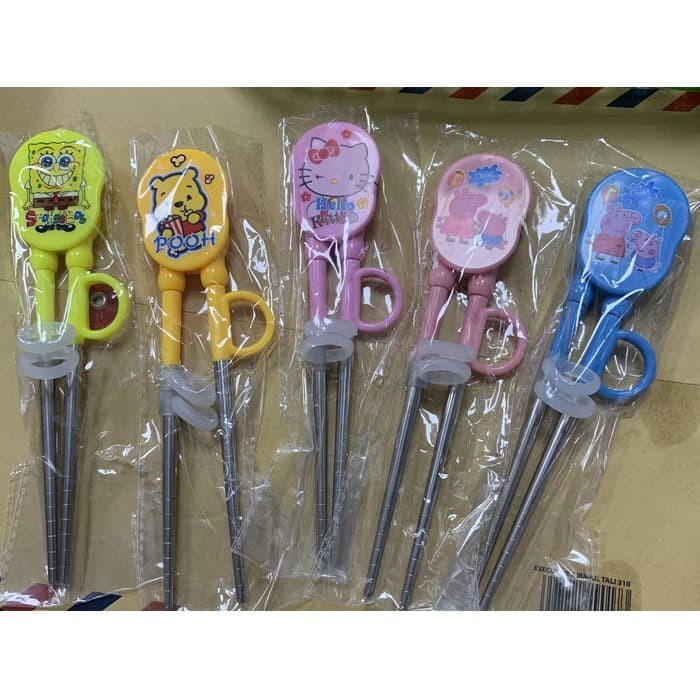 DLL0028 CHOPSTICKS CHILD SUMPIT ANAK KIDS ALAT BELAJAR MAKAN KARAKTER LUCU NEW