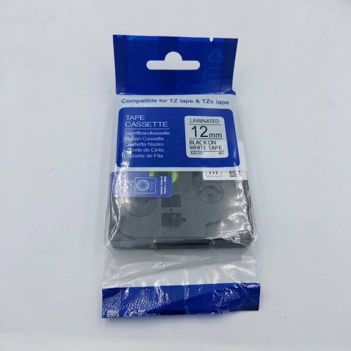 

[[JNT COD]] V-TECH TZe-231 Comp. Label Tape Replacement Brother Black On White 12m