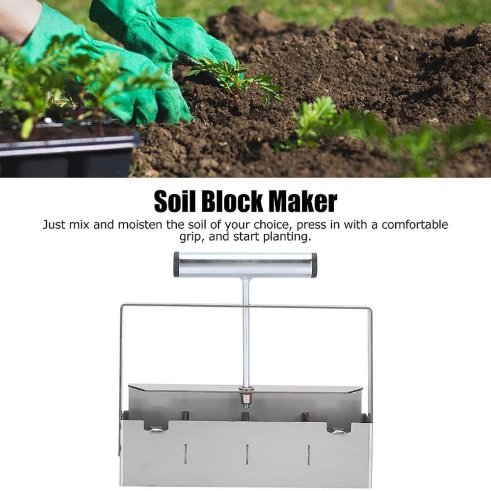 Solighter Soil Blocker Garden 2inch Alat Pemblokiran Jamur 4cell