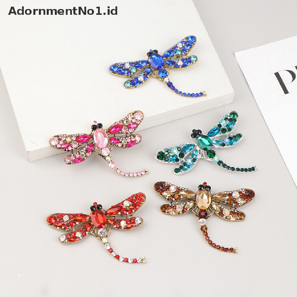 [AdornmentNo1] 1pc Kristal Capung Bros Pin Perhiasan Perjamuan Hadiah Natal Aksesoris [ID]